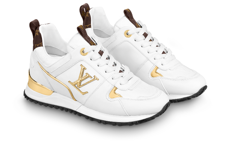 (WMNS) LOUIS VUITTON LV Run Away Sneakers 'White with Gold Logo' 1AAP3L #