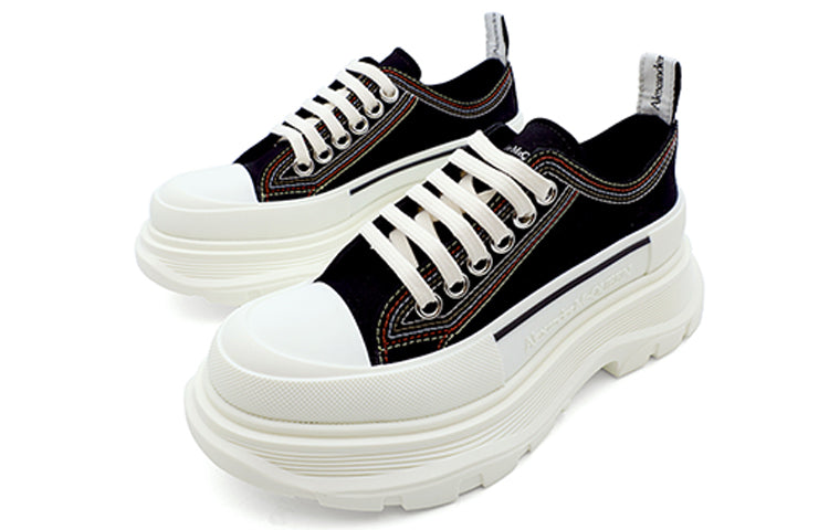 (WMNS) Alexander McQueen Tread Slick Lace Up Sneaker 'Denim Black' 657579W4L3M1355 #