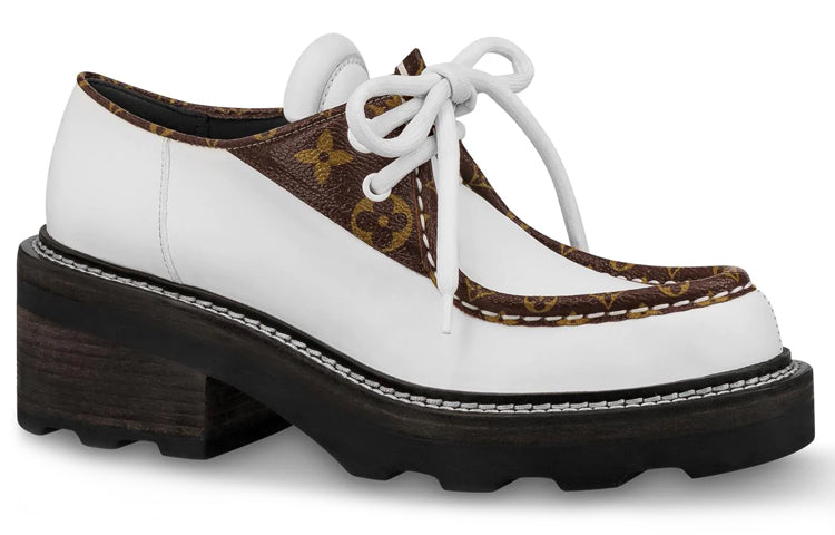 (WMNS) LOUIS VUITTON Beaubourg Platform Derby Shoes 'White' 1A5SNU #