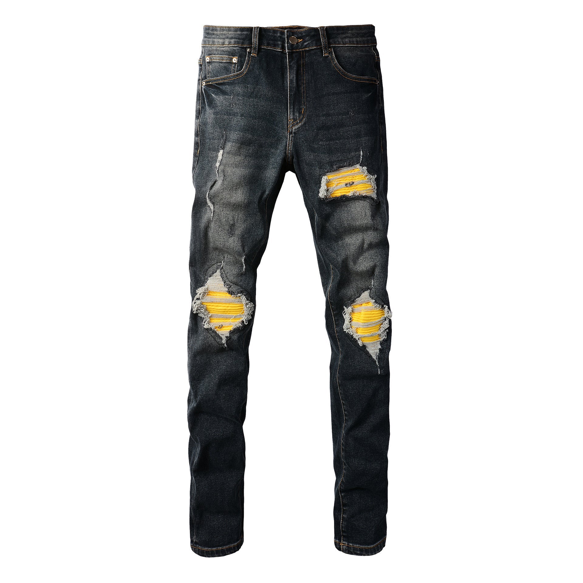 European And American Fashion Street Fashion Close-fitting And Slim-fitting Skinny Jeans - MAVERICKFITS