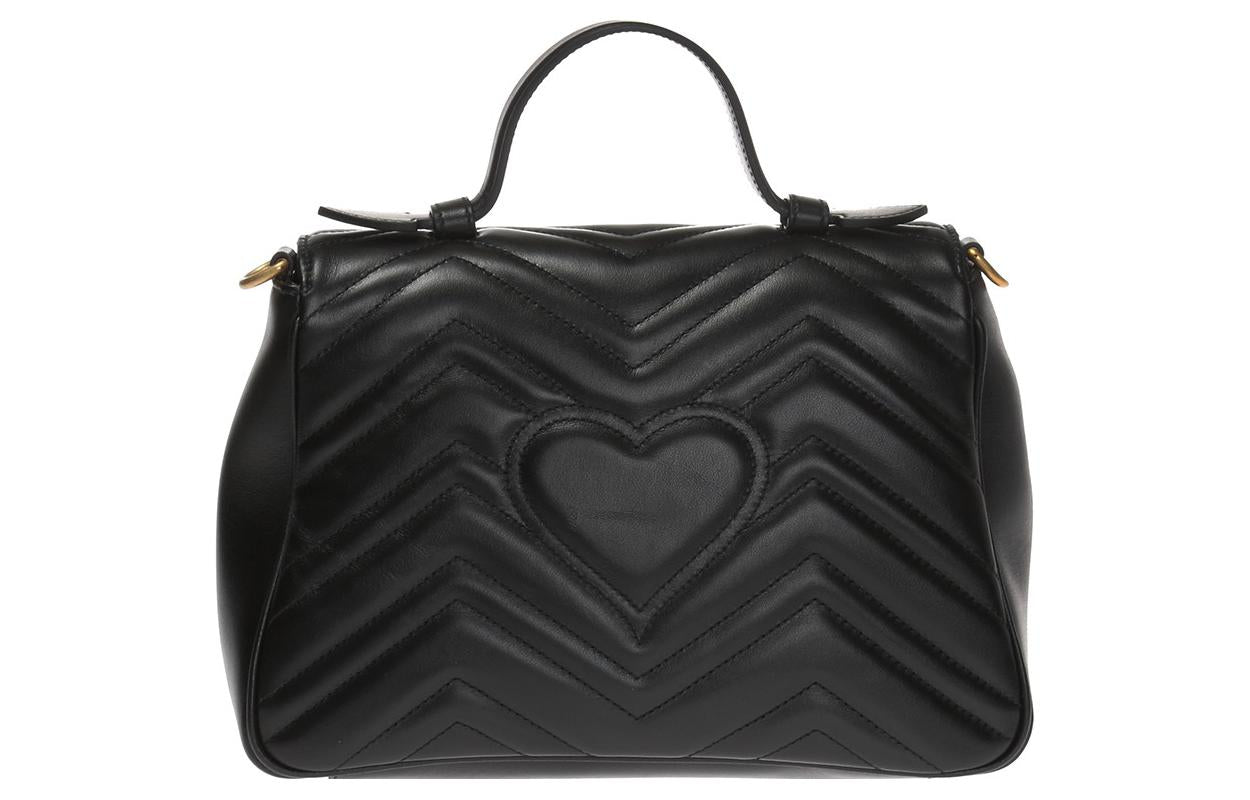 (WMNS) Gucci GG Marmont Series Bag Small-Size Black 498110-DTDIT-1000 #.