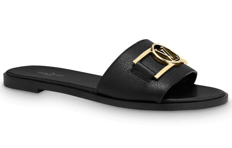 (WMNS) LOUIS VUITTON Lock It Slides 'Black' 1A64YP #