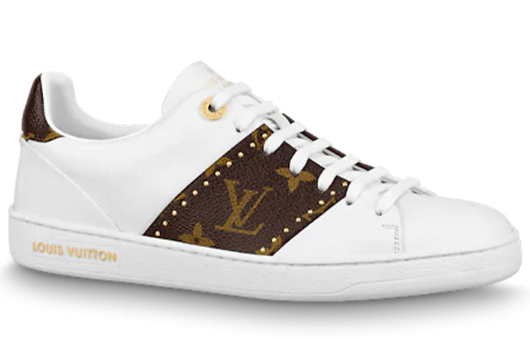 (WMNS) LOUIS VUITTON Frontrow Sneakers 'White with Brown Monogram' 1A8FJ7