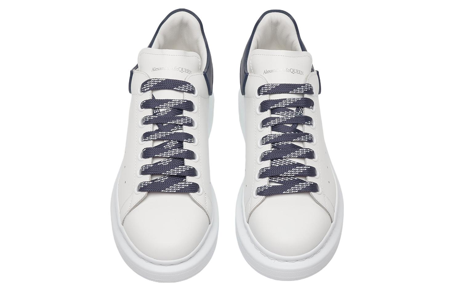 (WMNS) Alexander McQueen Oversized Sneaker 'White Ink Blue' 621056WHXMT9164 #