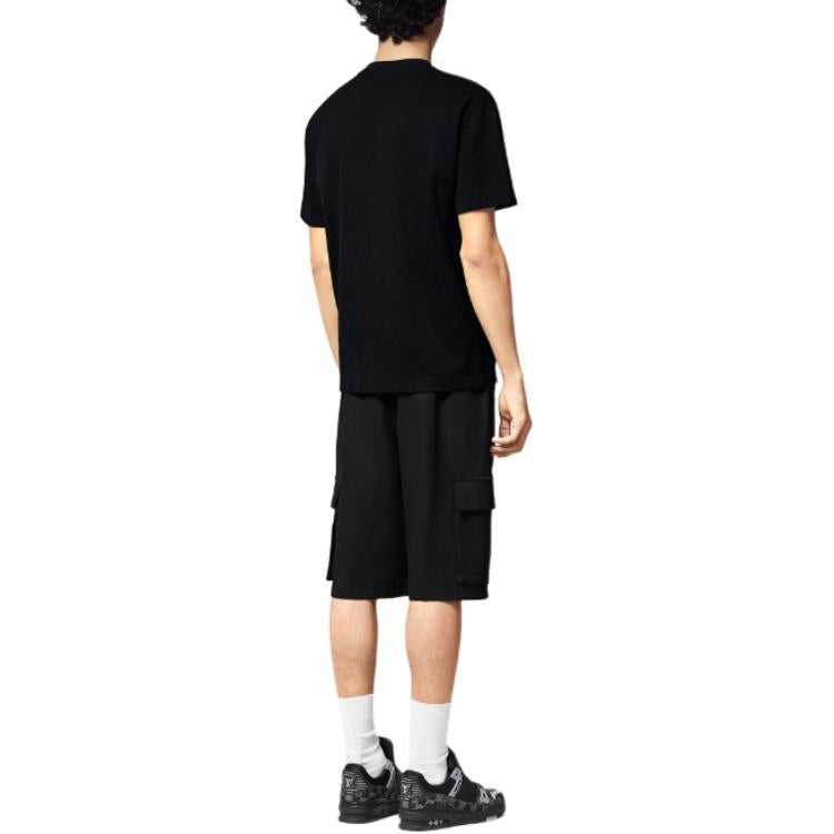 LOUIS VUITTON Damier Cotton Pique T-Shirt 'Black' 1AFRAL #