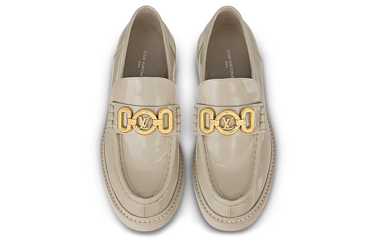 (WMNS) LOUIS VUITTON LV Academy Loafers 'Beige' 1ABO3I #