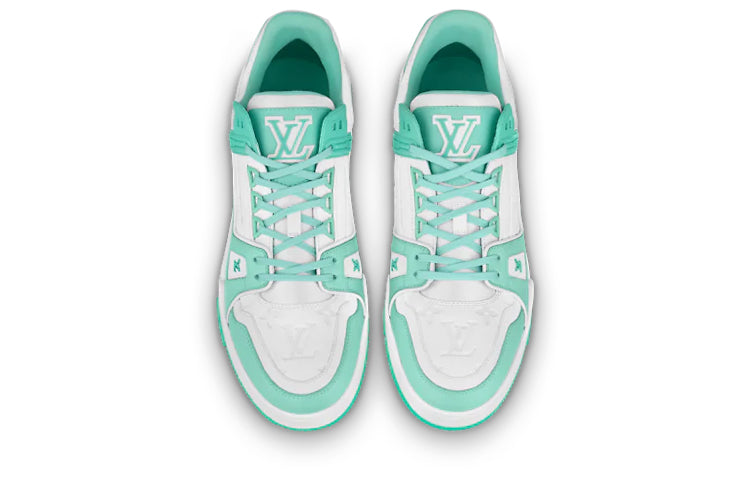 LOUIS VUITTON Trainer Sneakers 'Teal White' 1A8KBQ #.
