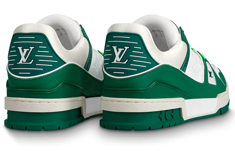LOUIS VUITTON Trainer Sneakers 'White Green' 1A8125 #.