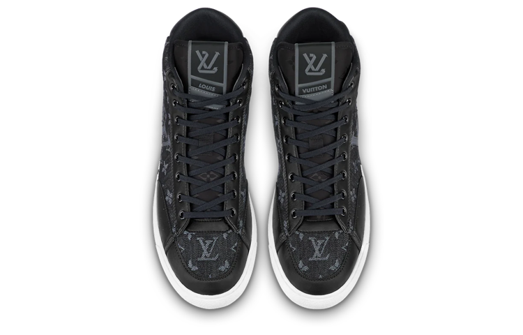 LOUIS VUITTON LV Charlie Ankle Sneakers 'Black Monogram' 1AARCE #