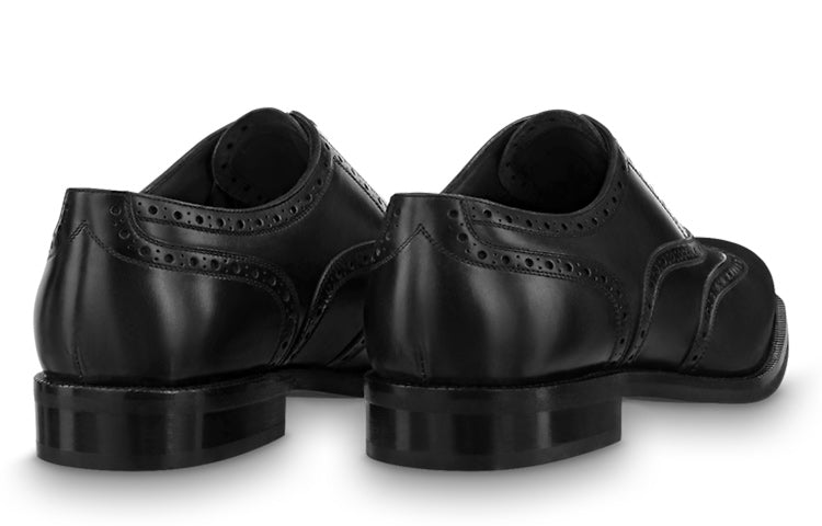 LOUIS VUITTON Graduate Lace Up Shoes 'Black' 1A8XGE #