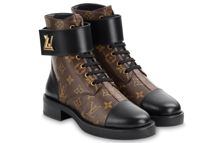 (WMNS) LOUIS VUITTON LV Wonderland Monogram Canvas Martin boots Brown 1A2Q3I #