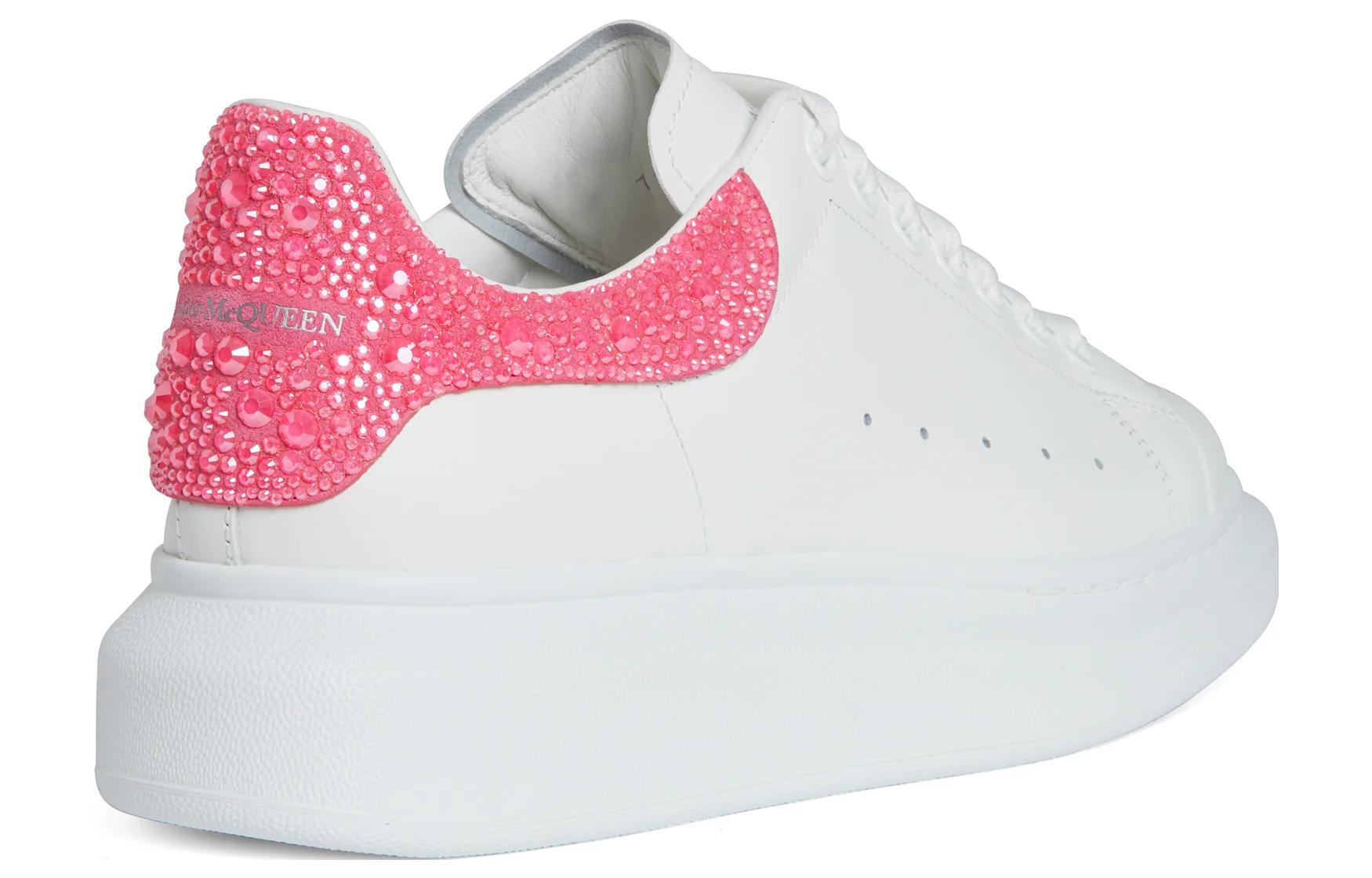 (WMNS) Alexander McQueen Oversized Sneaker 'White Pink Glitter' 718243WICY98844 #