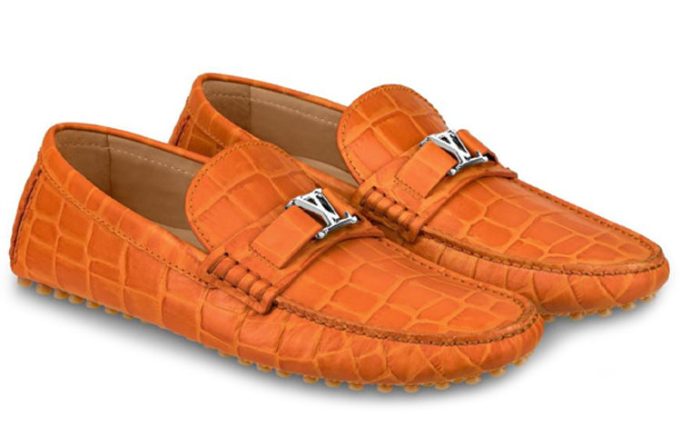 LOUIS VUITTON Hockenheim Moccasin Shoes 'Orange' 1A4U0Q #