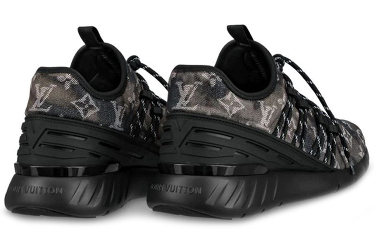 LOUIS VUITTON Fastlane Sneakers 'Black Monogram Denim' 1A5B8O #