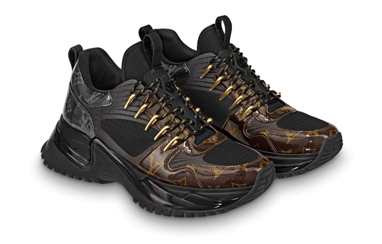 LOUIS VUITTON LV Run Away Pulse Sneakers 'Black with Monogram Tip' 1A5SX0 #