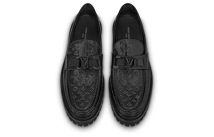 LOUIS VUITTON Major Loafer Shoes 'Black' 1ABFFP #