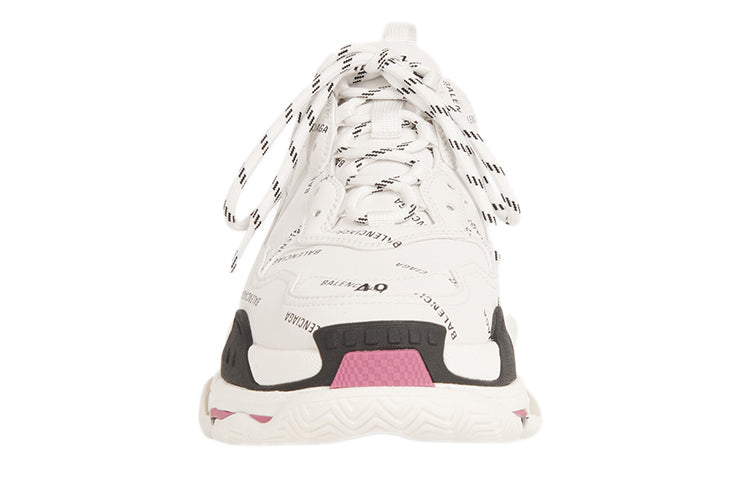 (WMNS) Balenciaga Triple S Sneaker 'Allover Logo White Pink' 524039W2FA49155 #