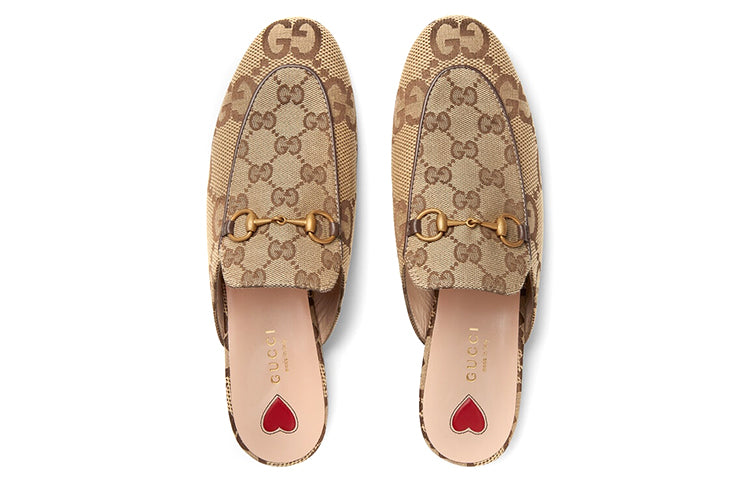 (WMNS) Gucci Jumbo GG Princetown Slipper 'Camel Ebony' 475094-UKO60-2588 #