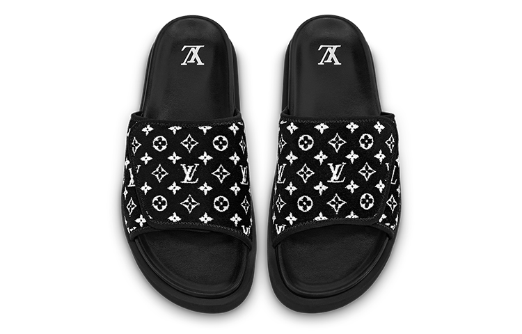 LOUIS VUITTON Miami Mules 'Black Monogram' 1ABFTT #