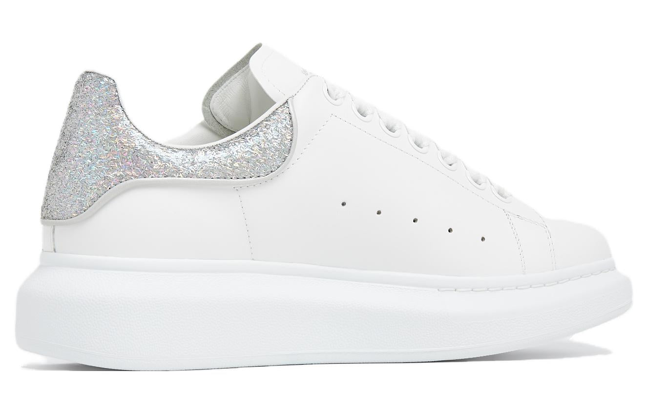 (WMNS) Alexander McQueen Oversized Sneaker 'White Silver Glitter' 718239WIDJ48813 #