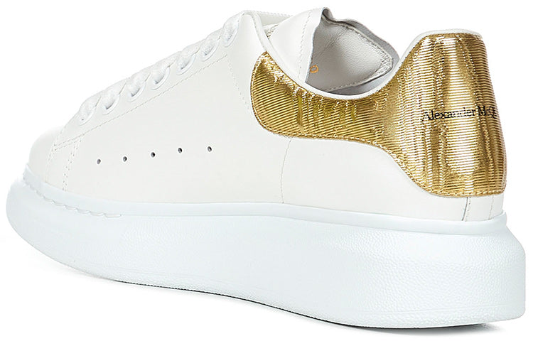 (WMNS) Alexander McQueen Oversized Sneakers 'White Gold' 676702WIAFH9075 #