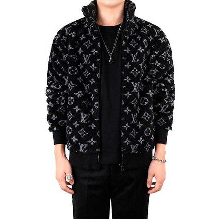 LOUIS VUITTON Monogram Men's Jacket Black 1A8ED2 #
