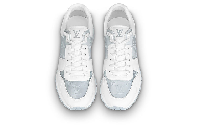 LOUIS VUITTON Run Away Sneakers 'White with Grey Monogram' 1A8KIU #
