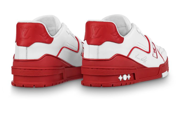 LOUIS VUITTON LV Trainers 'White with Red' 1AAGZO #