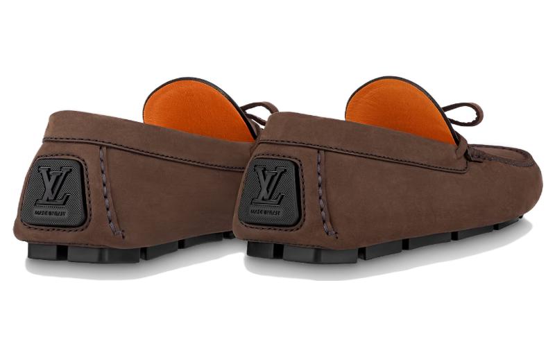 LOUIS VUITTON LV Driver Moccasins Shoes 'Brown with Black' 1ABMRA #