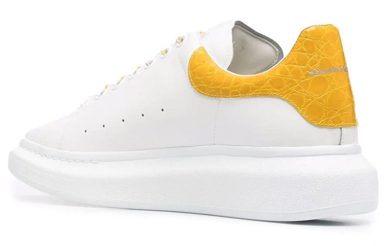 Alexander McQueen Oversized Sneaker 'White Yellow Crocodile' 625162WHYB89429 #