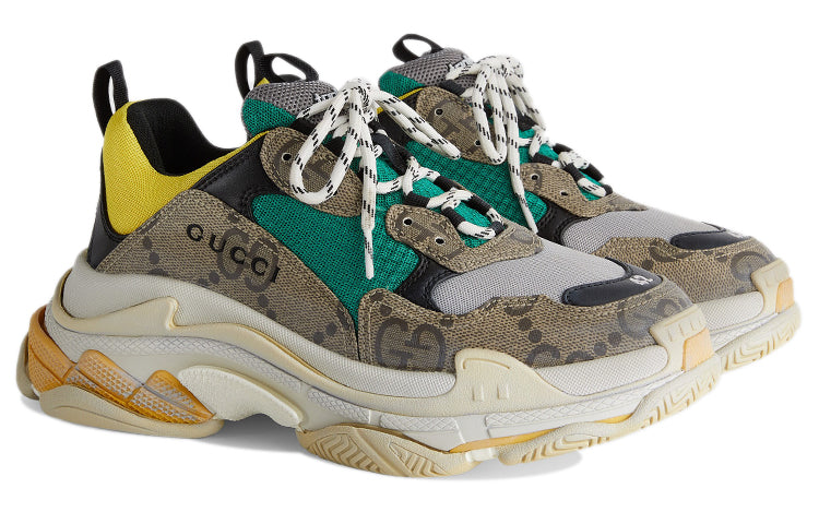 Balenciaga Triple S x Gucci 'The Hacker Project - Beige Yellow' 681067-UMO20-9766 #