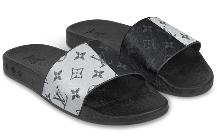 LOUIS VUITTON Waterfront Slides 'Black White Monogram' 1A419U #.