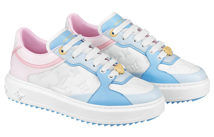 (WMNS) LOUIS VUITTON Time Out Sneakers 'White Monogram with Blue Pink' 1A9QB4 #