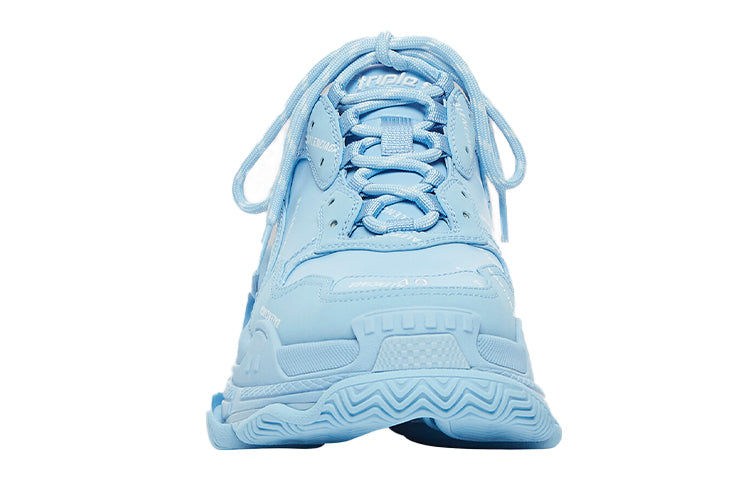 (WMNS) Balenciaga Triple S Sneaker 'Allover Logo - Light Blue' 524039W2FA14090 #