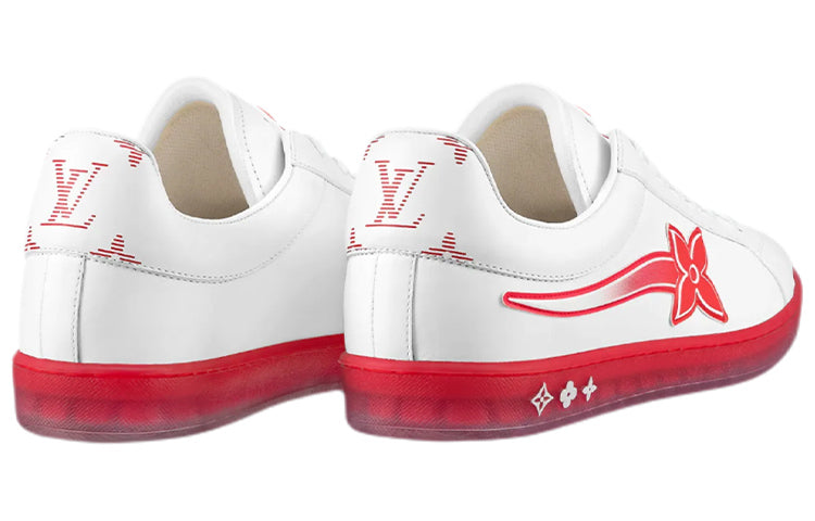 LOUIS VUITTON Luxembourg Samothrace Trainers 'White Red' 1A9FYM #