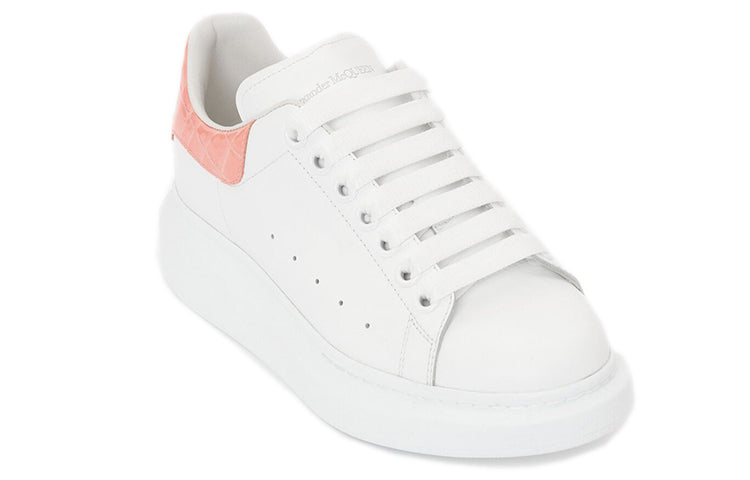 (WMNS) Alexander McQueen Oversized Sneaker 'White Pastel Pink Crocodile' 553770WIAF89414 #