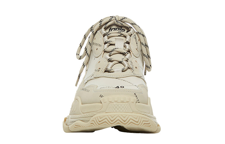 (WMNS) Balenciaga Triple S Sneaker 'All Over Logo - Beige' 524039W2FA19710 #