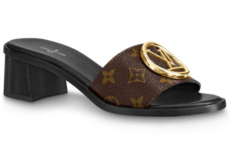 (WMNS) LOUIS VUITTON Lock It Heeled Mules 'Monogram' 1A578B #