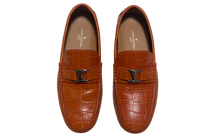LOUIS VUITTON Hockenheim Moccasin Shoes 'Bright Brown' 1A4U00 #