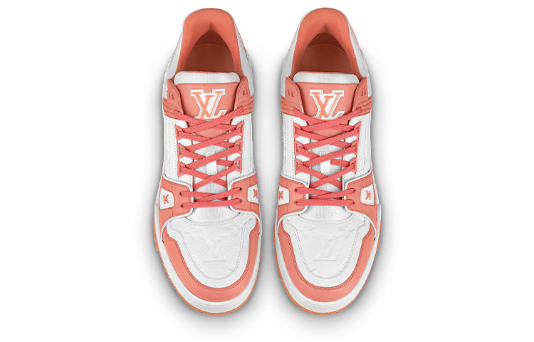 LOUIS VUITTON Trainer Sneakers 'Peach White' 1A8KC8 #.