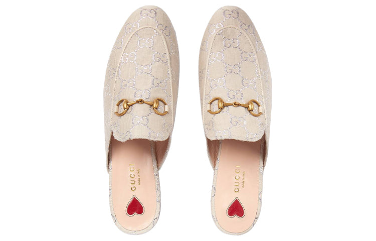 (WMNS) Gucci Princetown 'White Silver' 475094-2C820-9151 #