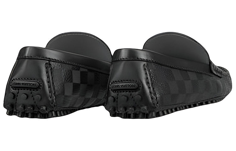 LOUIS VUITTON Hockenheim Moccasin Shoes 'Black' 1A8INL #