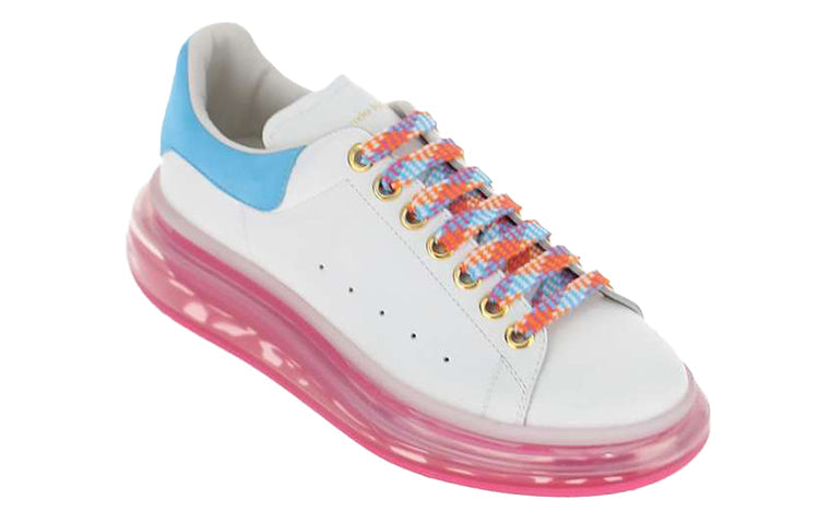 (WMNS) Alexander McQueen Oversized Leather Sneaker 'White Fuchsia' 612744WIA4G9323 #