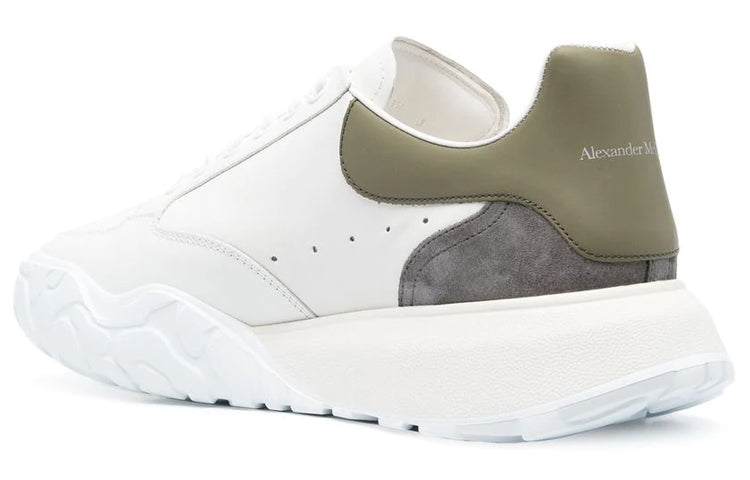 Alexander McQueen Court Trainer 'Beige White Olive Green' 705117WID6H8863 #