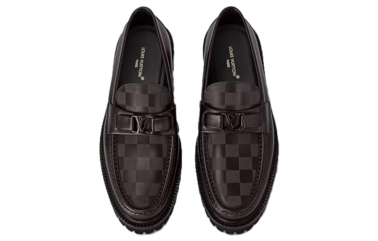 LOUIS VUITTON Major Loafers 'Brown Plaid' 1AC5X9 #
