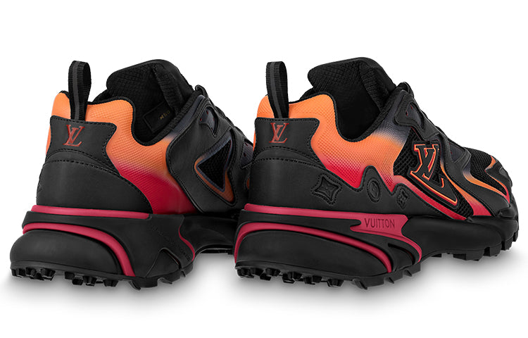 LOUIS VUITTON LV Runner Tatic Sneakers 'Black Orange Red' 1ABFQO #