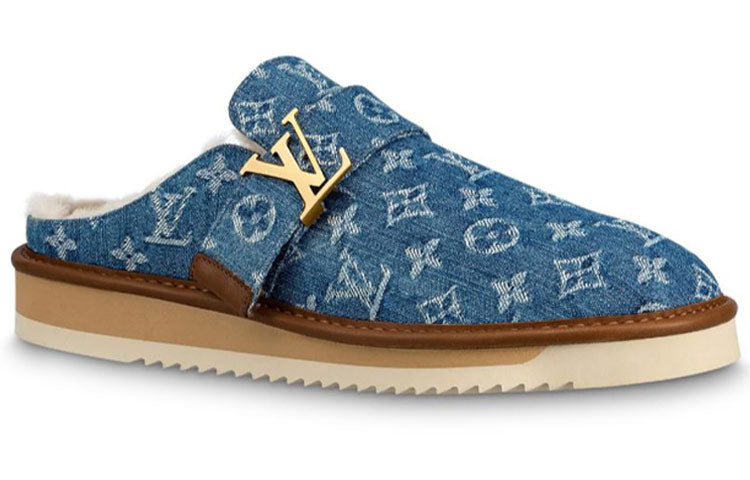 LOUIS VUITTON x Nigo Cosy Mules 'Denim Monogram' 1A81G9 #
