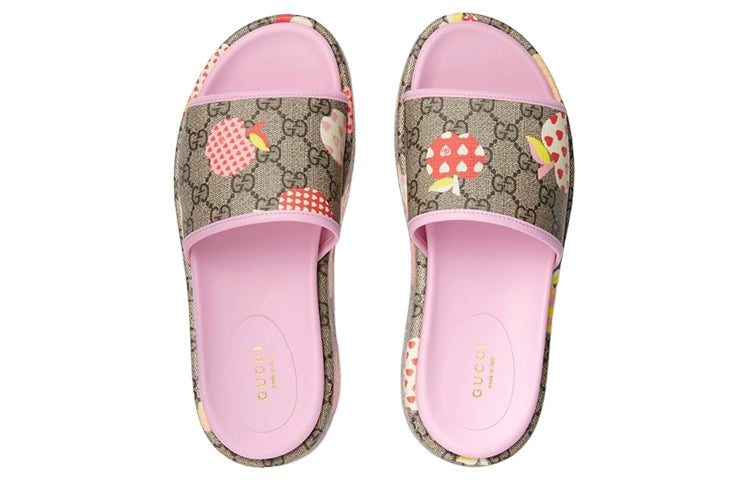 (WMNS) Gucci Rubber GG Slide 'Les Pommes' 664214-22K20-8961 #