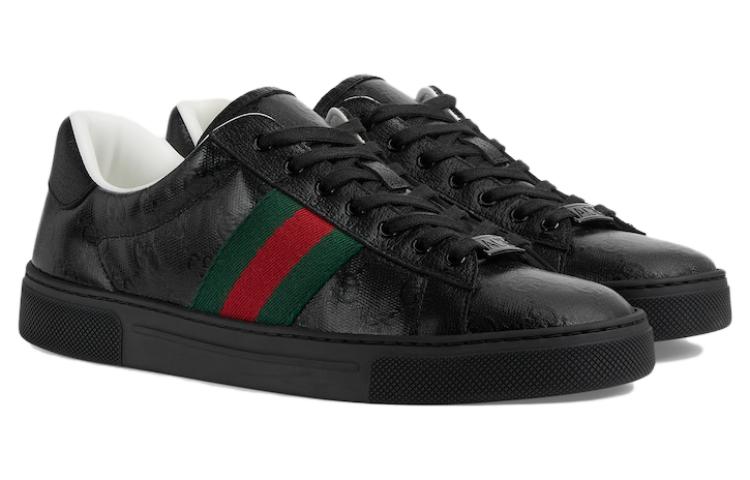 (WMNS) Gucci Ace sneaker with Web 'Black GG Crystal canvas' 760774-FACRF-1163 #.