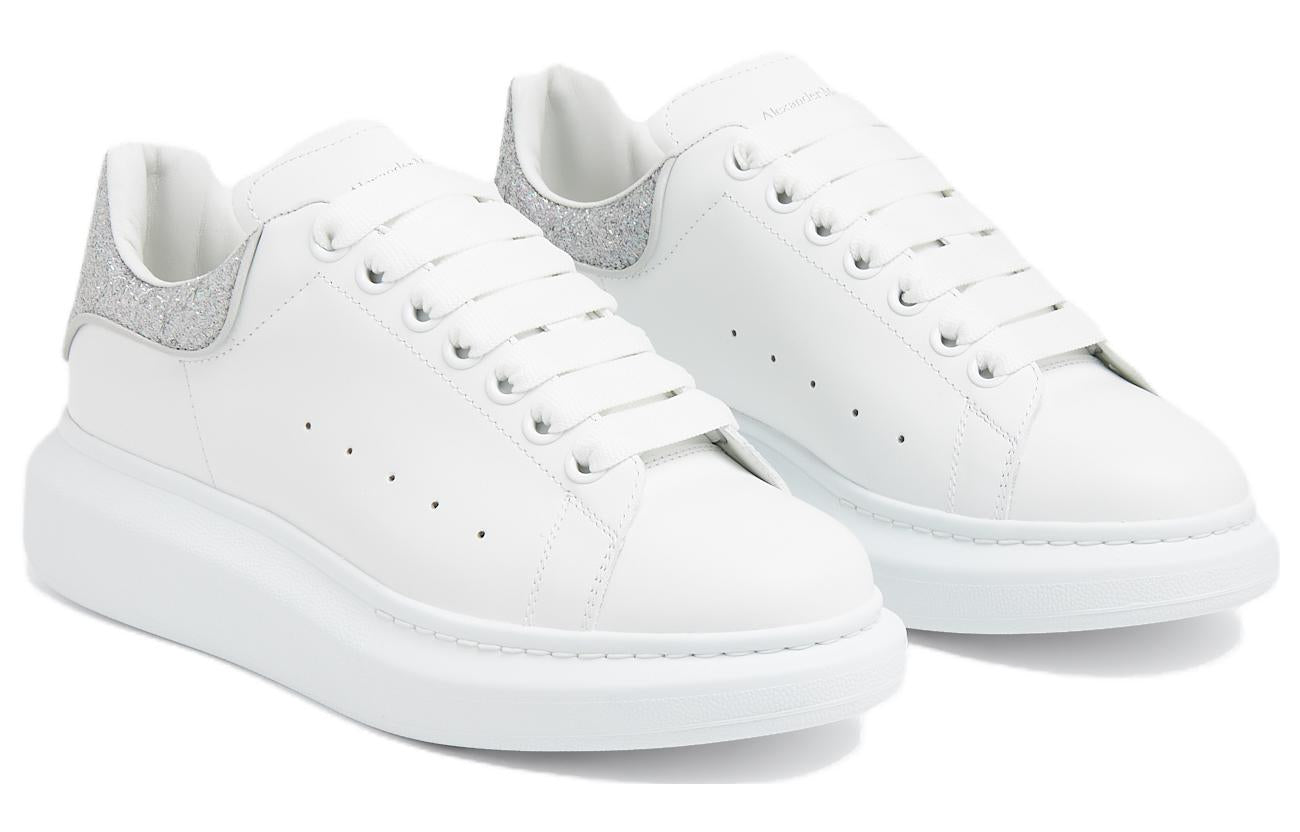 (WMNS) Alexander McQueen Oversized Sneaker 'White Silver Glitter' 718239WIDJ48813 #